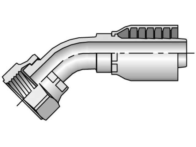 1J743 - 45 Female ORFS - Parker 43 Series Crimp Fitting
