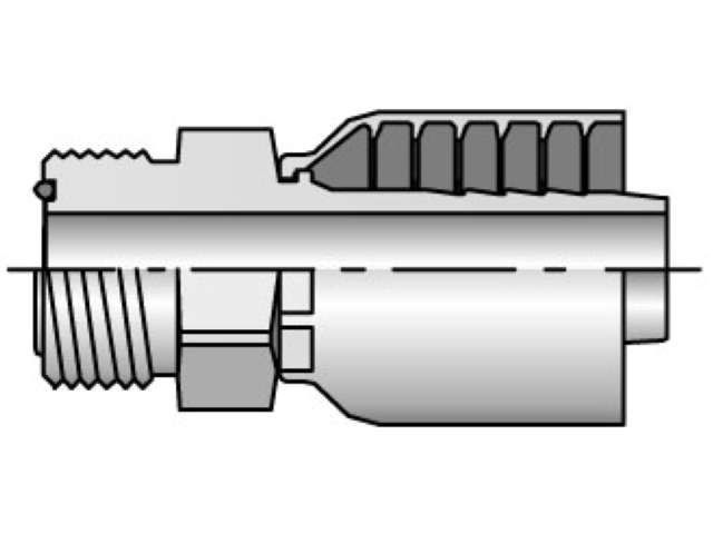 1J043 - Male ORFS - Parker 43 Series Crimp Fitting