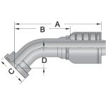 45C617 - 45 Deg Code 61 Flange - Maverick 7 Series Crimp Fitting