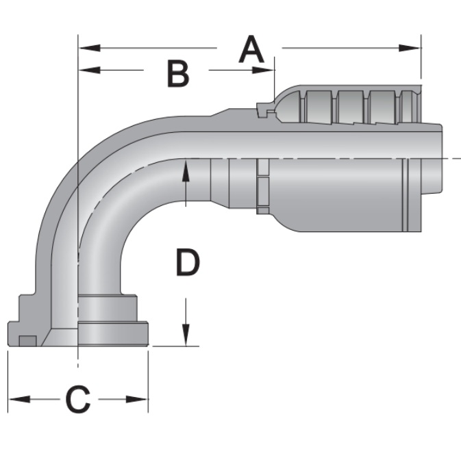 Maverick 90C617 | 90 Deg Code 61 Flange Fittings | Hose Shop
