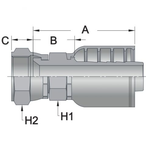 FJ7 - Female JIC - Maverick 7 Series Crimp Fitting