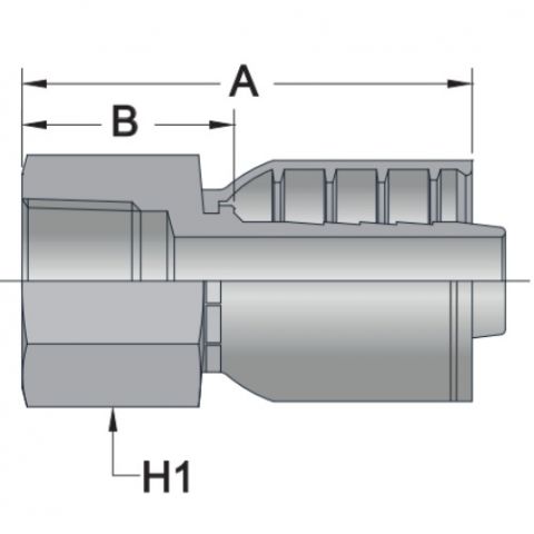 FP7 - Female Pipe - Maverick 7 Series Crimp Fitting