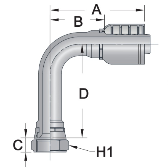 Maverick L90FJ7 | Long 90 Female JIC Fittings | The Hose Shop