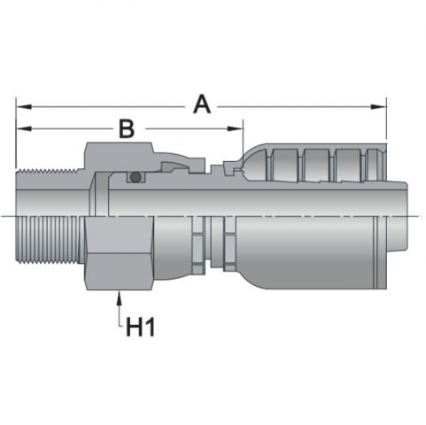 MBS7 - Male ORB Swivel - Maverick 7 Series Crimp Fitting