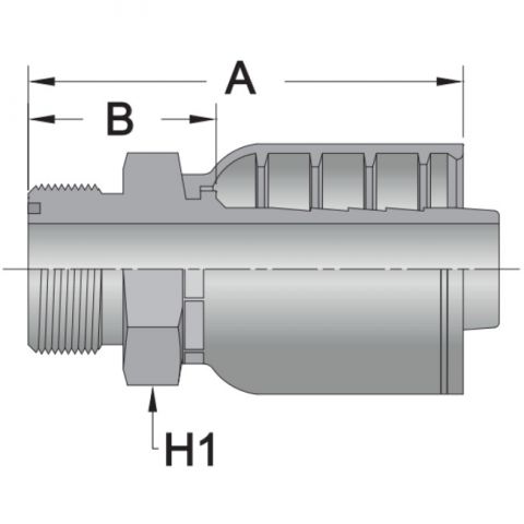 MFS7 - Male ORFS - Maverick 7 Series Crimp Fitting