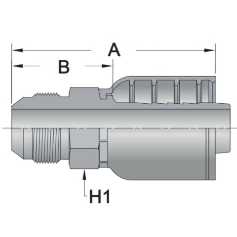 MJ7 - Male JIC - Maverick 7 Series Crimp Fitting
