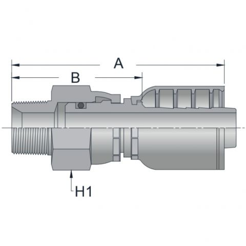 MPS7 - Male Pipe Swivel - Maverick 7 Series Crimp Fitting