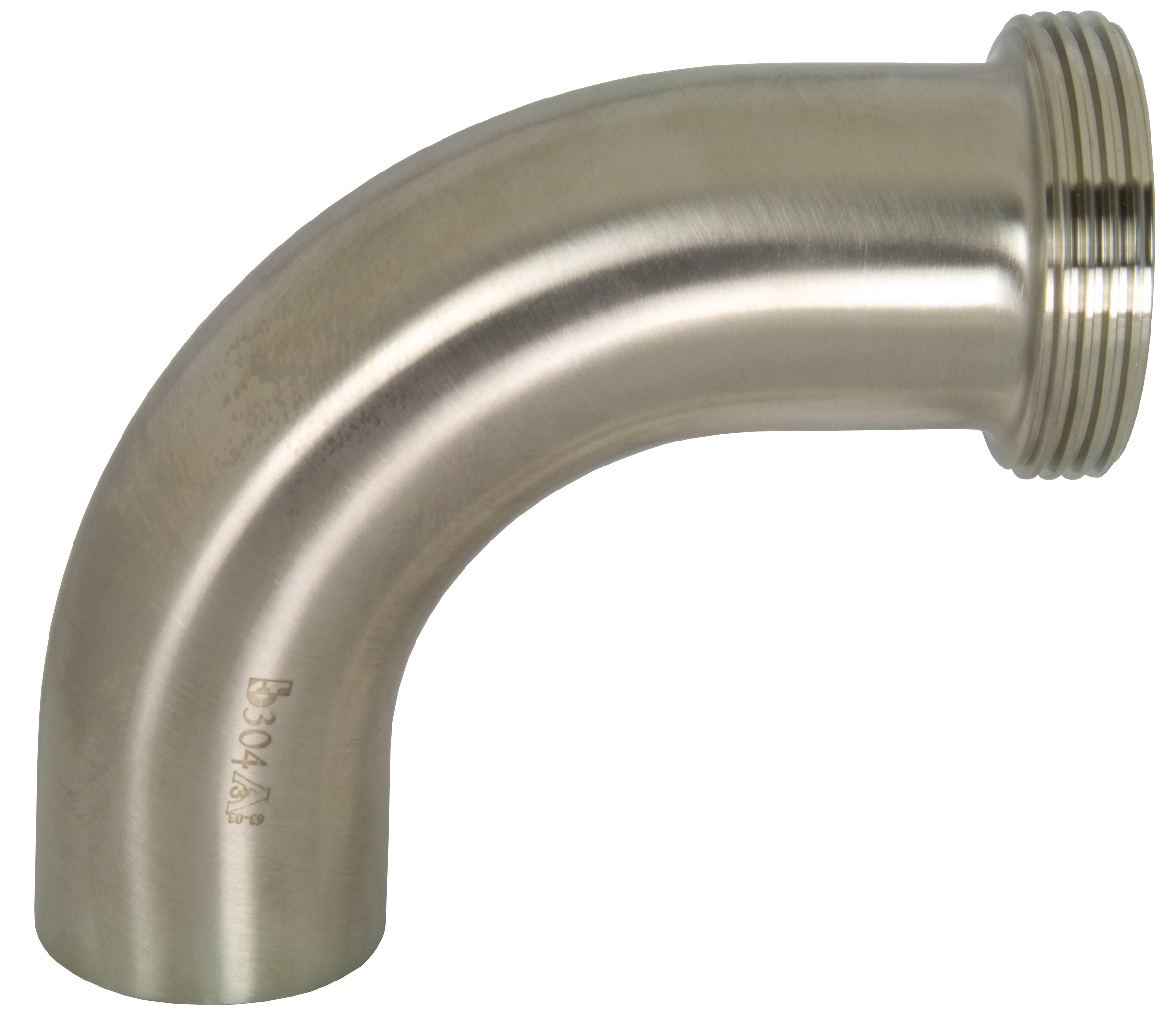 www.hoseshop.com: Polished 90 Deg Threaded Bevel Seat x Weld Elbows ...